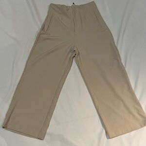 Zara Women’s tan wide-leg trousers